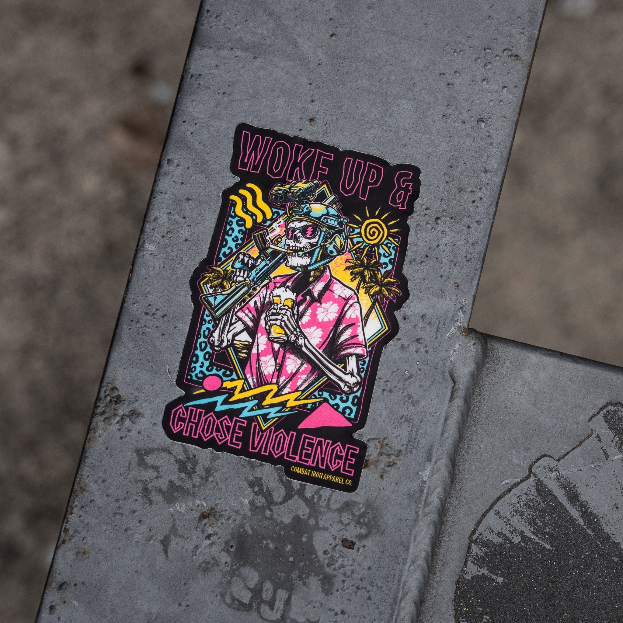 Woke Up & Chose Violence Decal Sticker - Image 3
