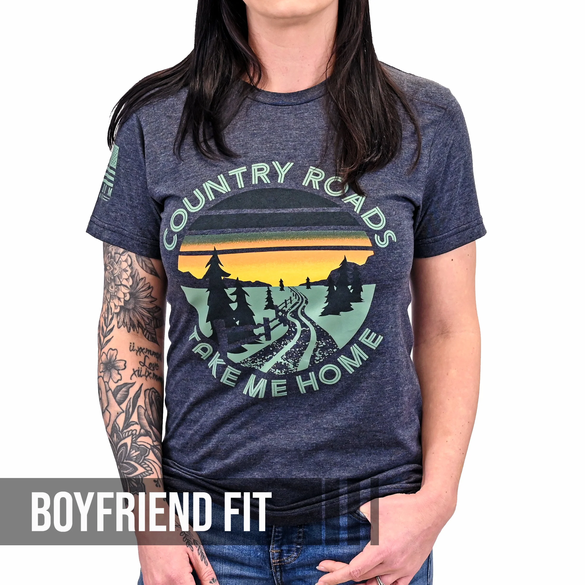 Women's Country Roads Boyfriend Fit T-Shirt - Image 2