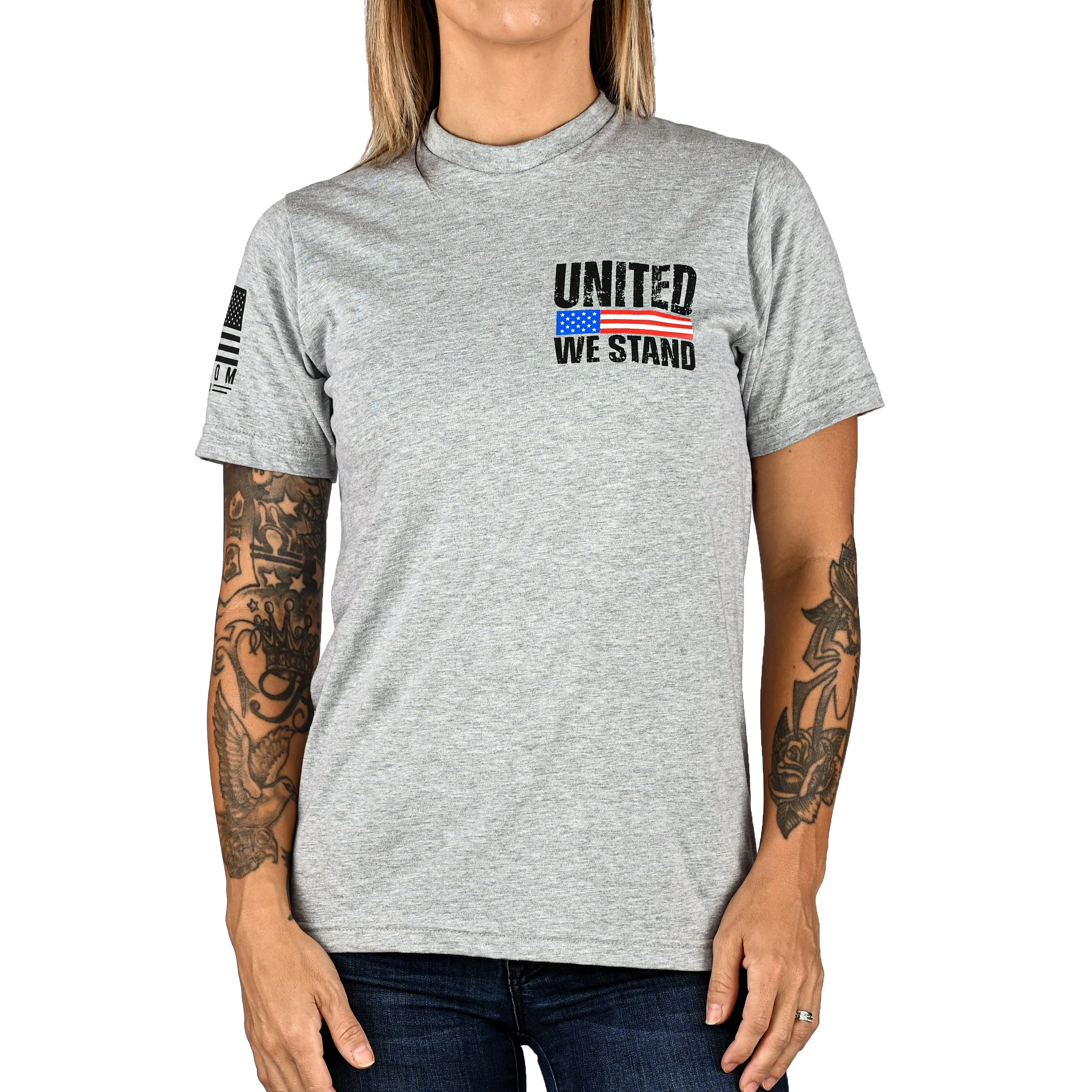 Women's United We Stand Patriotic Boyfriend Fit T-Shirt - Image 8
